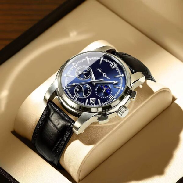 Poedagar A23 Men's Chronograph Leather Watch