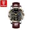 Poedagar A23 Men's Chronograph Leather Watch