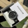 Poedagar A25 Black Leather Chronograph Men's Watch - view 4