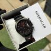 Poedagar A25 Black Leather Chronograph Men's Watch - view 6