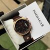 Poedagar A25 Black Leather Chronograph Men's Watch - view 8