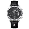 Poedagar A25 Black Leather Chronograph Men's Watch - view 2