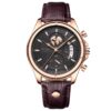 Poedagar A25 Black Leather Chronograph Men's Watch - view 15