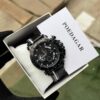 Poedagar A28 Chronograph Leather Men's Watch