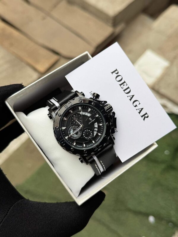 Poedagar A28 Chronograph Leather Men's Watch