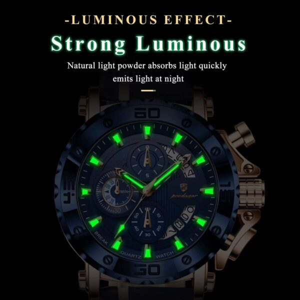 Poedagar A28 Chronograph Leather Men's Watch