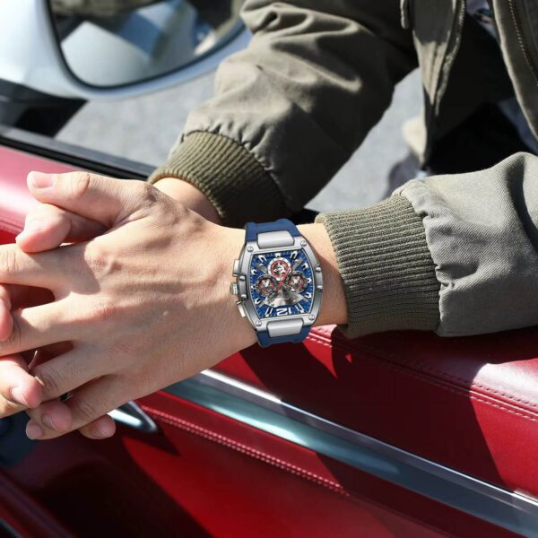 Poedagar A3 Luxury Tonneau Men's Sport Watch