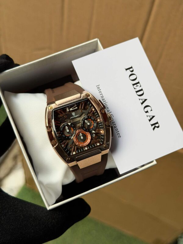 Poedagar A3 Luxury Tonneau Men's Sport Watch