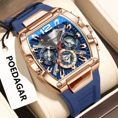 Poedagar A3 Luxury Tonneau Men's Sport Watch