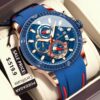 Poedagar A7 Men's Sport Chronograph Silicone Watch