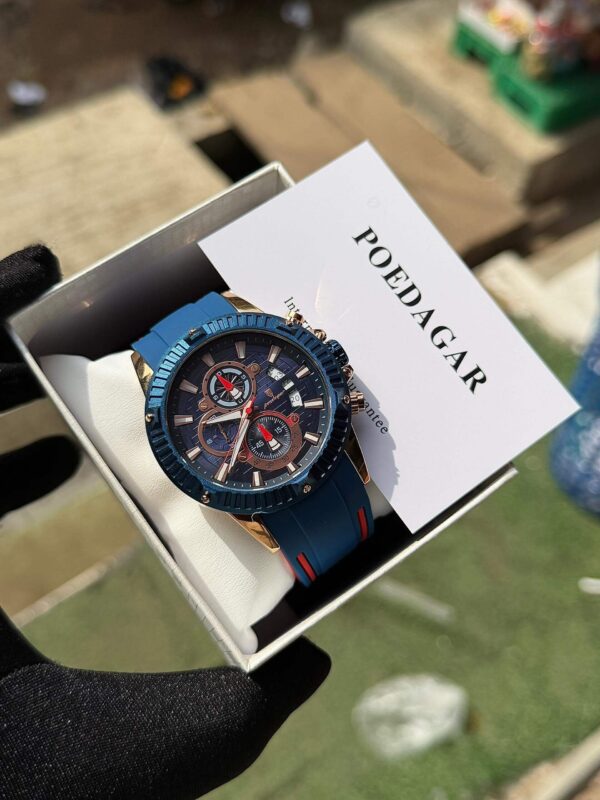 Poedagar A7 Men's Sport Chronograph Silicone Watch