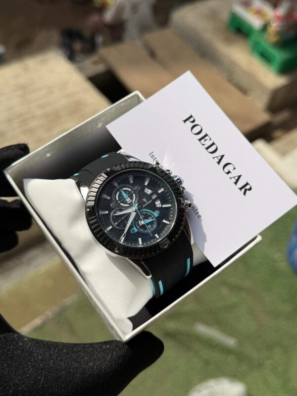 Poedagar A7 Men's Sport Chronograph Silicone Watch
