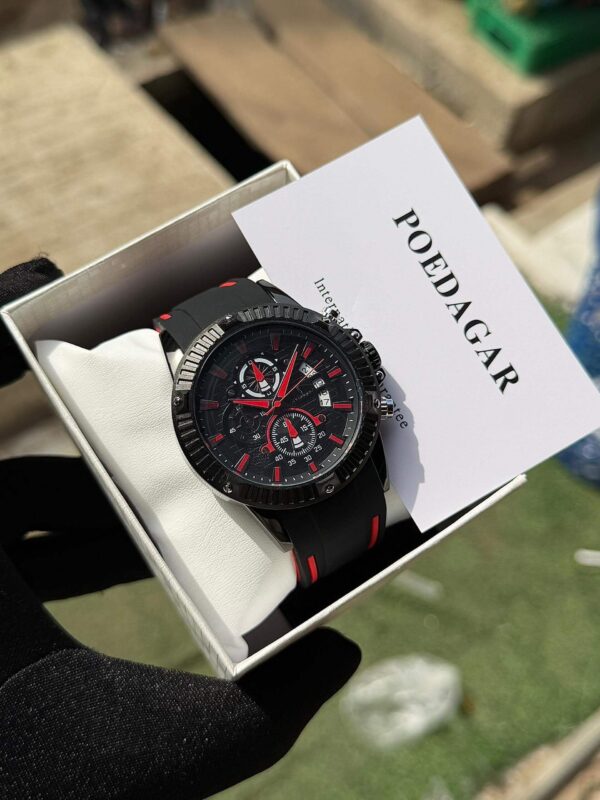 Poedagar A7 Men's Sport Chronograph Silicone Watch