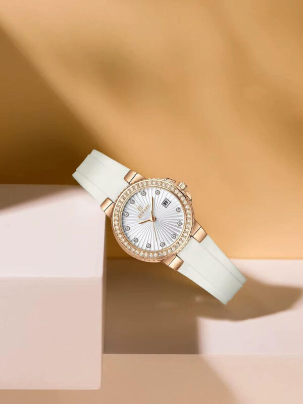 Reward A8 Crystal Bezel Silicone Strap Women's Watch