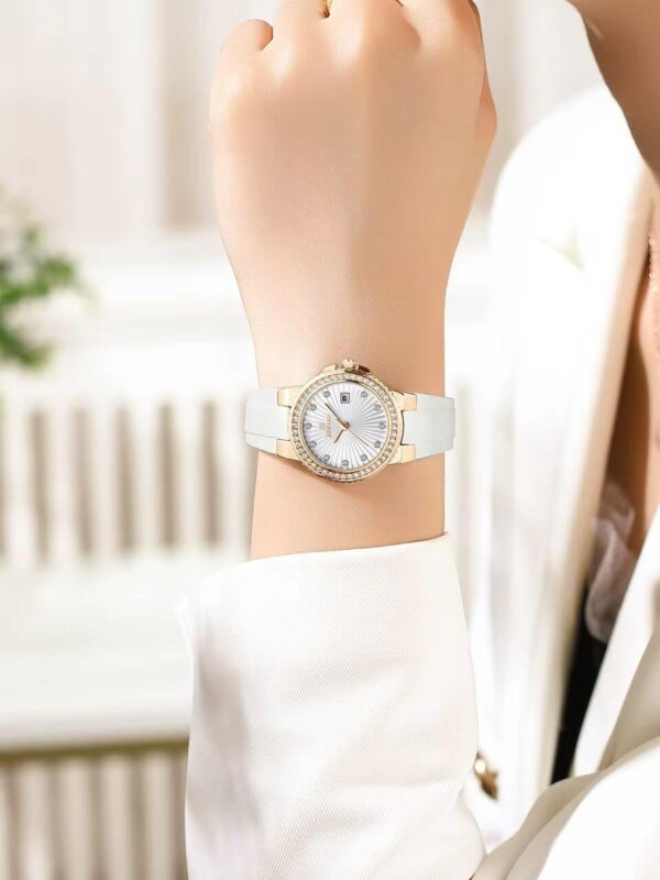 Reward A8 Crystal Bezel Silicone Strap Women's Watch