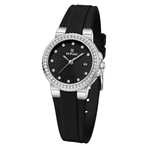 Reward A8 Crystal Bezel Silicone Strap Women's Watch
