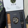 Tomi A4 Face Gear Quartz Watch Set with Interchangeable Leather Straps