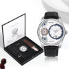 Tomi A4 Face Gear Quartz Watch Set with Interchangeable Leather Straps