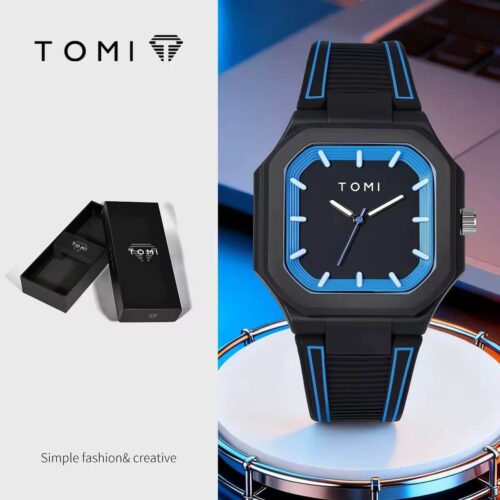 Tomi Square Sport Silicone Men's Watch