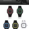 Tomi Square Sport Silicone Men's Watch