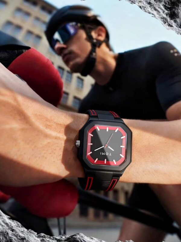 Tomi Square Sport Silicone Men's Watch