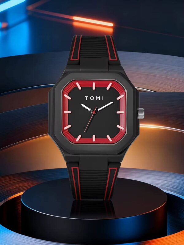 Tomi Square Sport Silicone Men's Watch