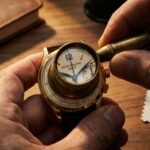 Authenticating a watch dial under a jeweler’s loupe in Nigeria